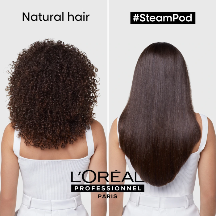 videz las pred in po uporabi parnega likalnika za lase loreal steampod 4
