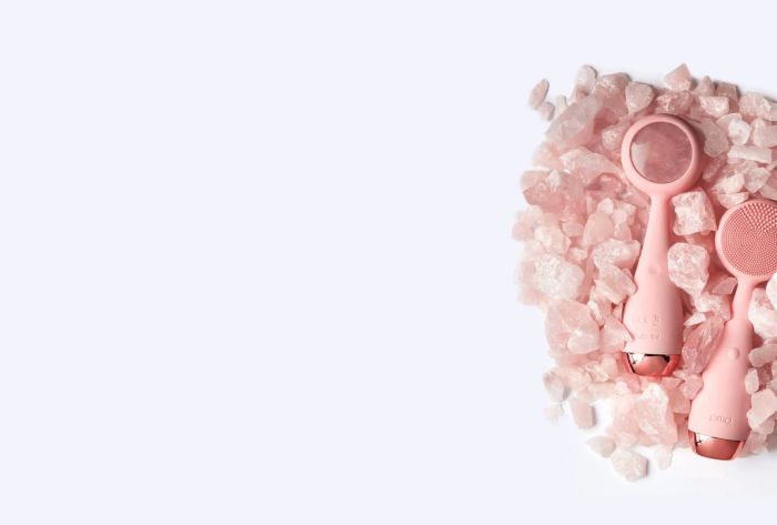 Naprave PMD Clean Pro Rose Quartz na kamnih rožnatega kremena